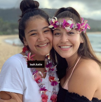 Alaqua Cox with her sister Katie Cox