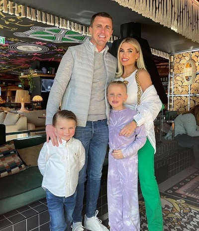Billie Faiers Shepherd with her husband Greg Shepherd and kids Nelly Samantha Shepherd and Arthur Shepherd