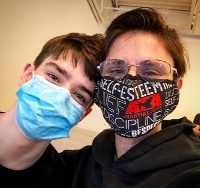 Ethan Fineshriber with his mother Mara Fineshriber