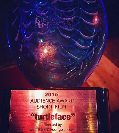 Kevin Kane got Audience Award for Turtleface