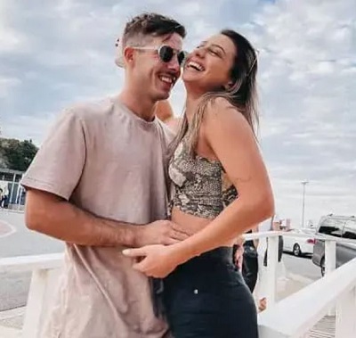 Lachie Gill with his girlfriend Yonja Hasan