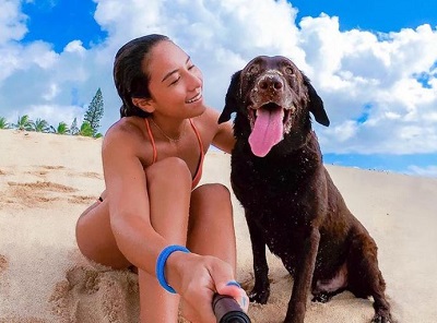 Tina Cohen with her pet dog
