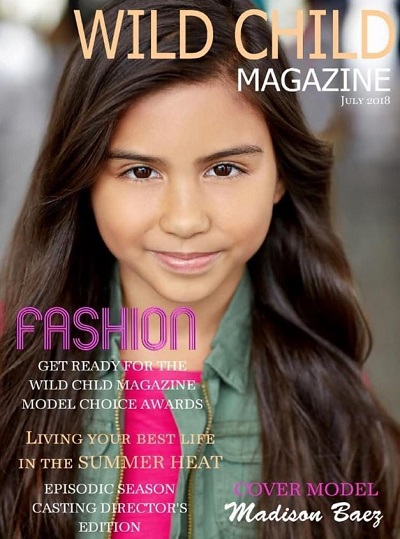 Madison Taylor Baez got featured on the cover page of Wild Child Magazine