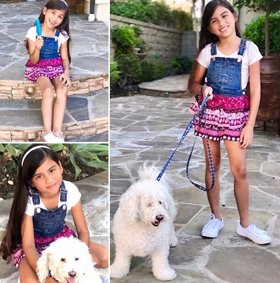 Madison Taylor Baez with her pet dog