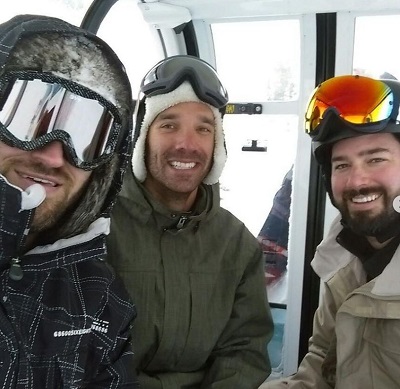 Travis Mullen with his friends