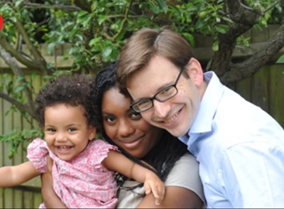 Hamish Badenoch with his wife Kemi Badenoch and daughter