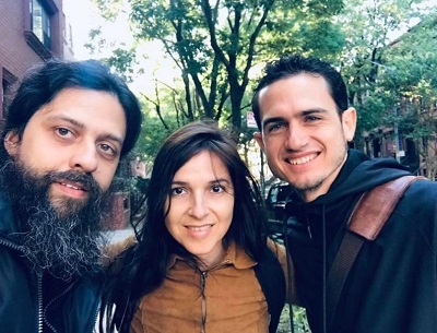 Javier Caso with his friends