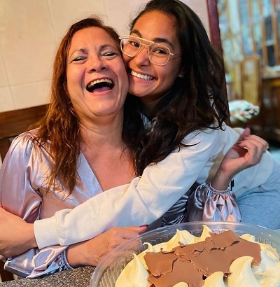 Mabel Cadena with her mom Dulce Cadena