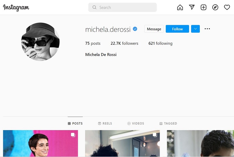 Michela De Rossi has 22.7k followers on Instagram