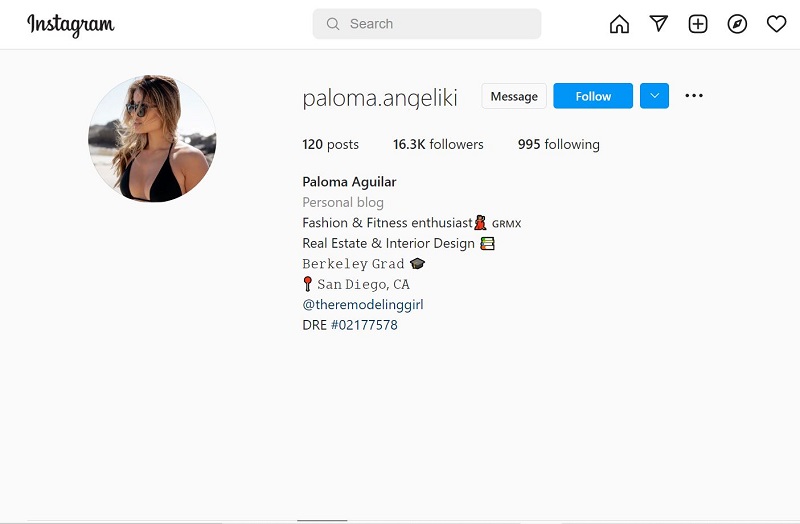 Paloma Aguilar Instagram account