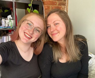 Samantha Daily with her friend