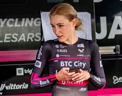 Urska Zigart came in third place in the Slovenian National Road Race Championships