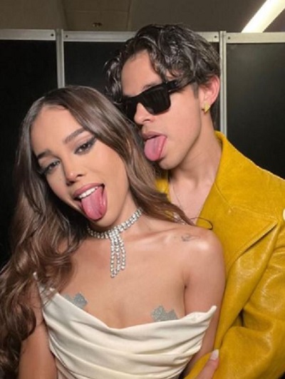 Alex Hoyer with Danna Paola