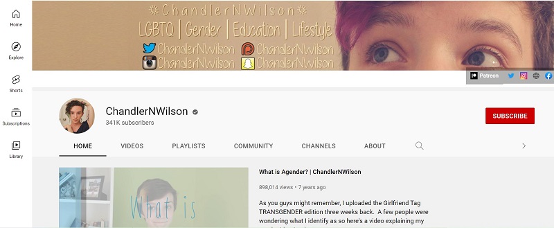 Chandler Wilson YouTube account