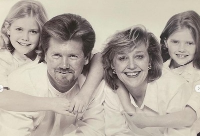 Megan West's family photo during her childhood