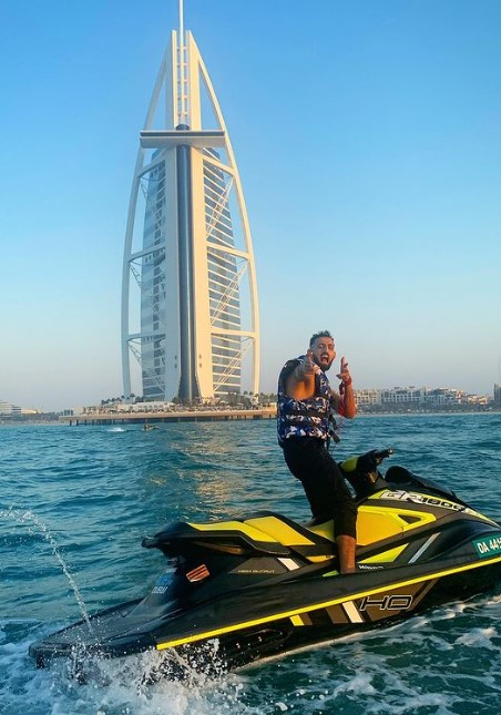 Slim Albaher enjoying Jet ski ride