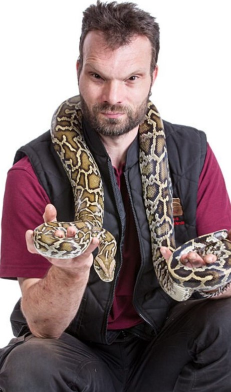 Tony McCarthy with a snake