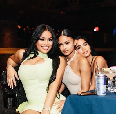 Asia Carter with her friends