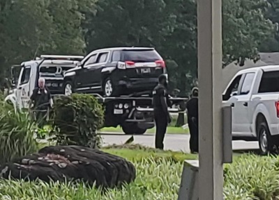 Black SUV was taken into the custody