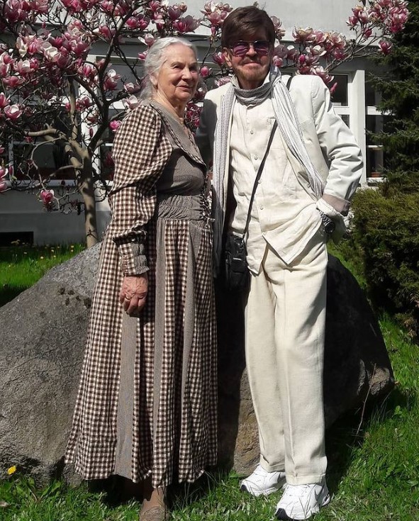 Edward Hulewicz with ballet dancer Ryszard Gozdowska