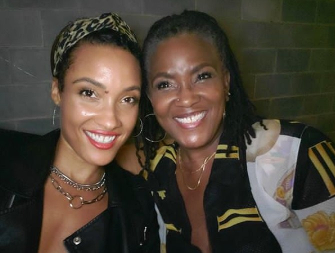 Elyse Cizek with her mother
