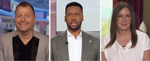 Jimmy Failla covering a news with other news anchors