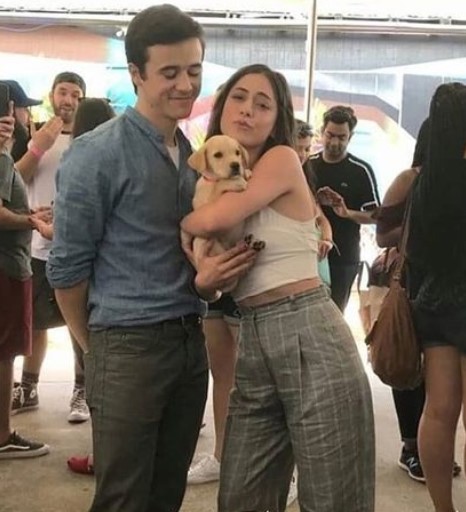 Keean Johnson with his friend