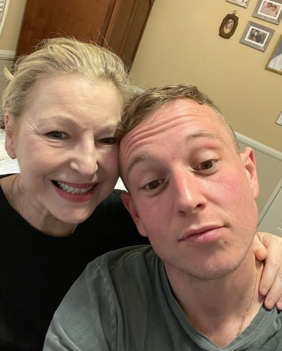 Kevin McEnroe with his mother Tatum O'Neal