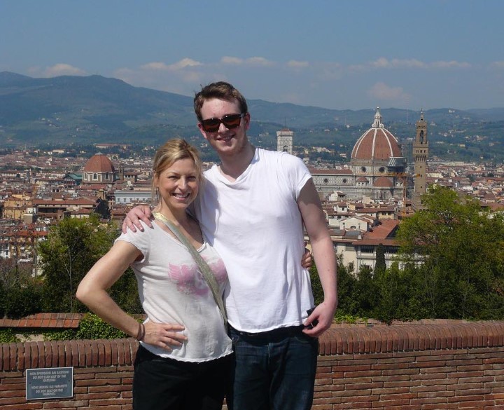Kevin McEnroe with his mother