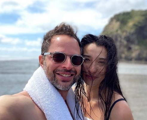 Lily Kwong photograph with her husband Nick Kroll