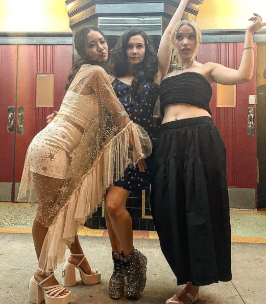 Matreya Scarrwener with her friends