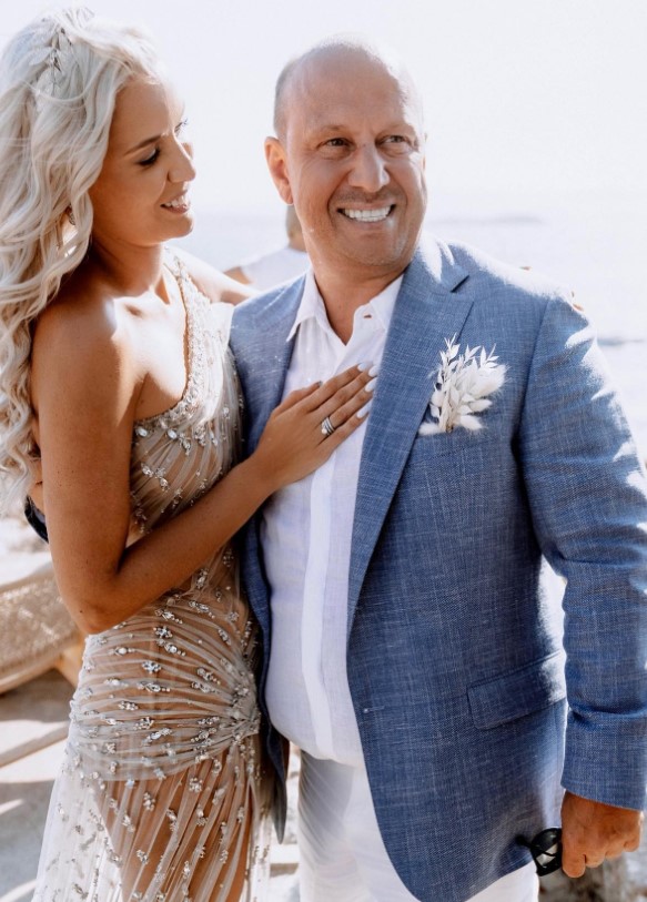 Oksana Kolenitchenko with her father