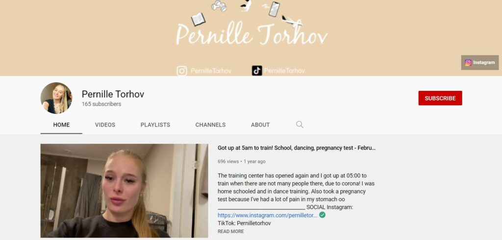 Pernille Torhov youtube page