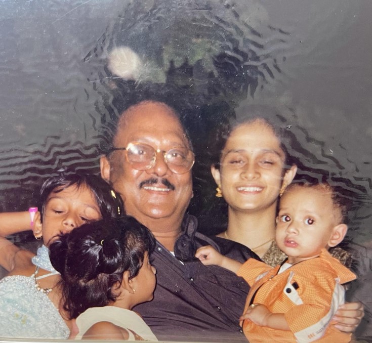 Sai Pradeepti's childhood image with her family