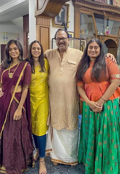 Sai Prakeerti with her family