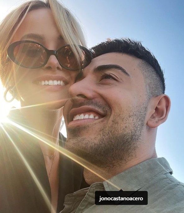 Simone Holtznagel with her boyfriend Jono Castano