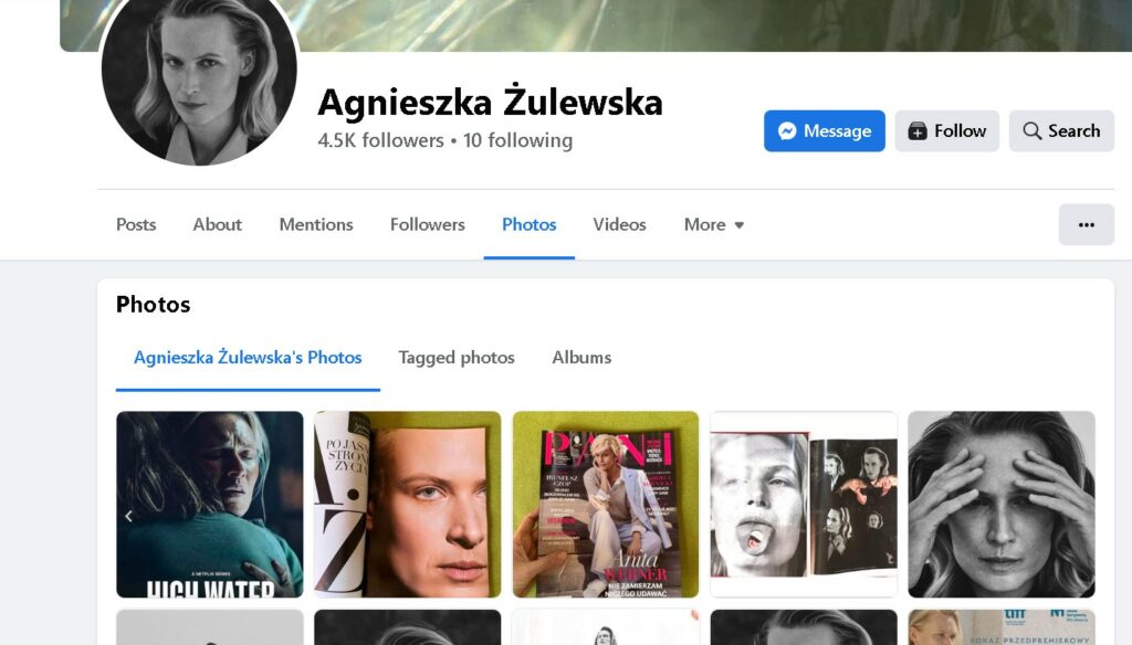 Agnieszka Zulewska's Facebook page