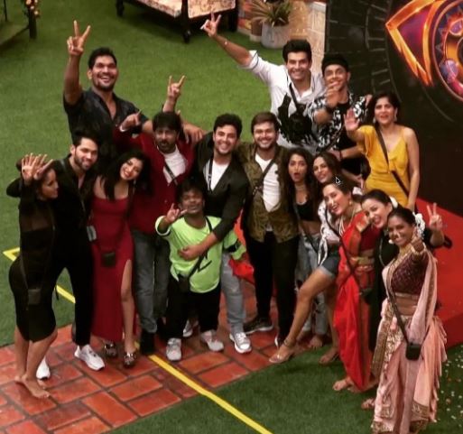 Amruta with her Bigg Boss housemates