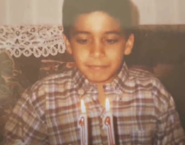 An old image of Said Shiripour celebrating his 11th birthday
