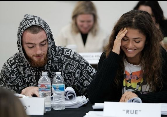 Angus with his co-actor Rue