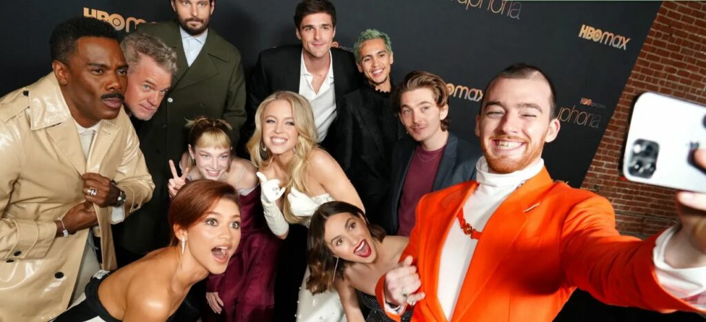 Angus with the star cast of Euphoria
