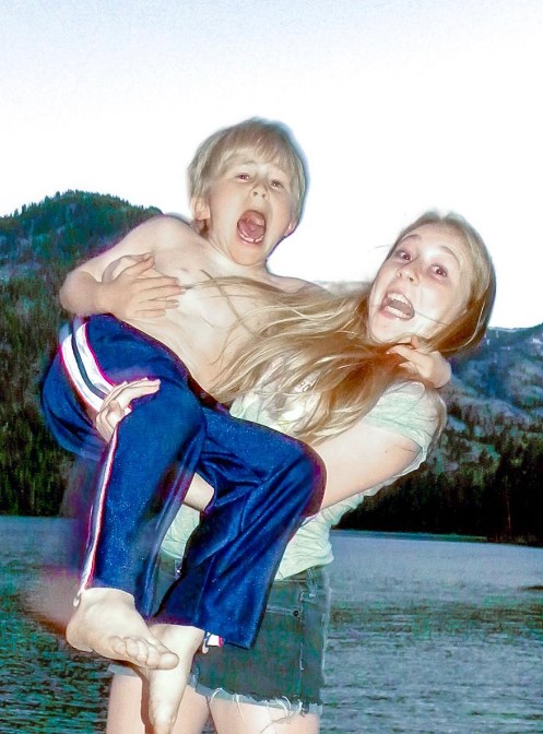 Casey Simpson with his sister Sabrina Simpson