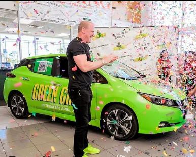Charlie Clark with his car