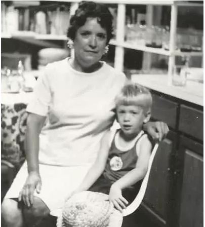 Childhood image of Charlie with his Nanny