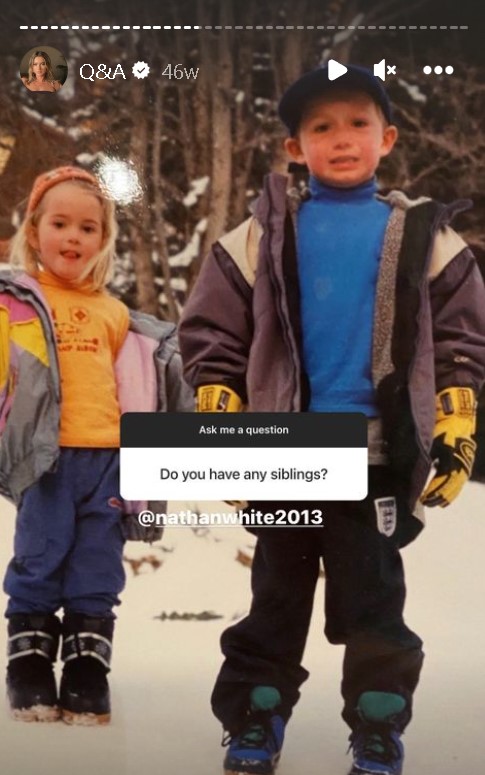 Childhood image of Madeleine White and her brother