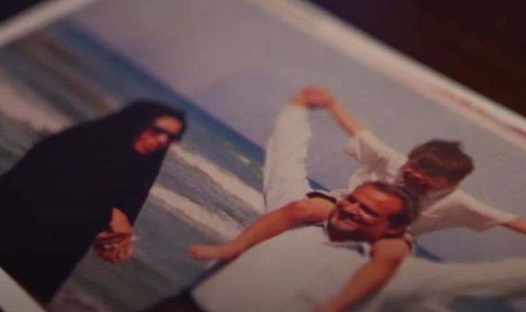 Childhood image of Said Shiripour with his parents