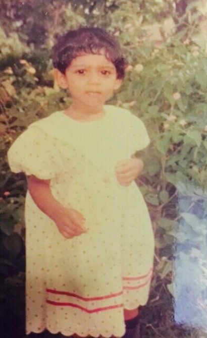 Childhood image of Sheriina Sam