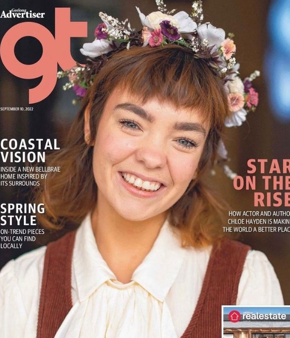 Chloé Hayden featured in the magazine