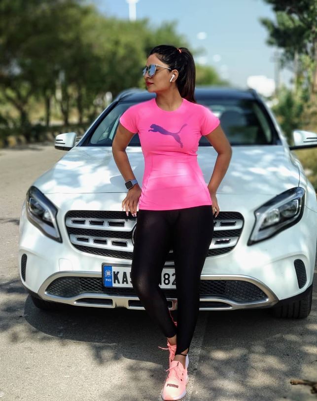 Deepika with her car