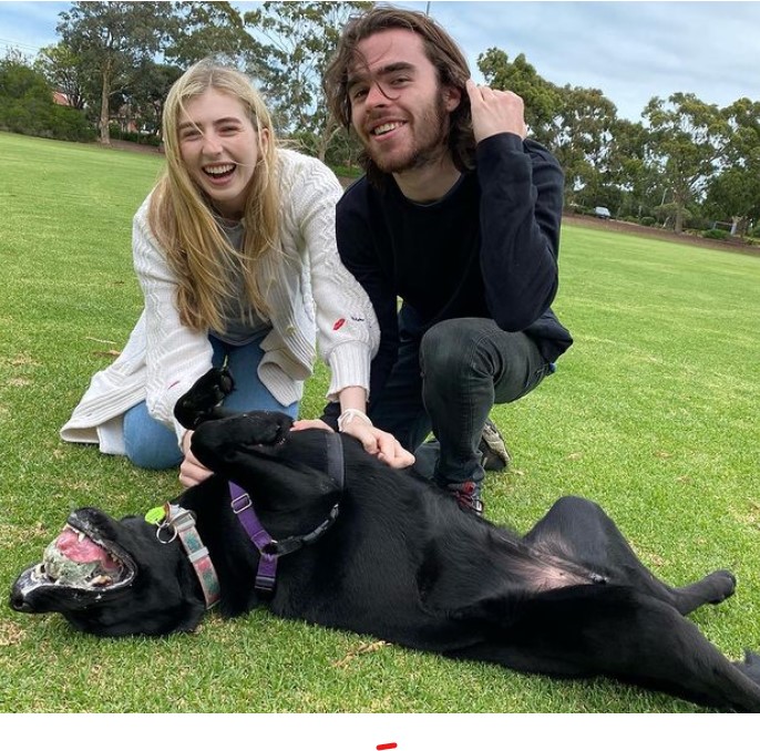 Georgie Stone likes to play with pet dogs